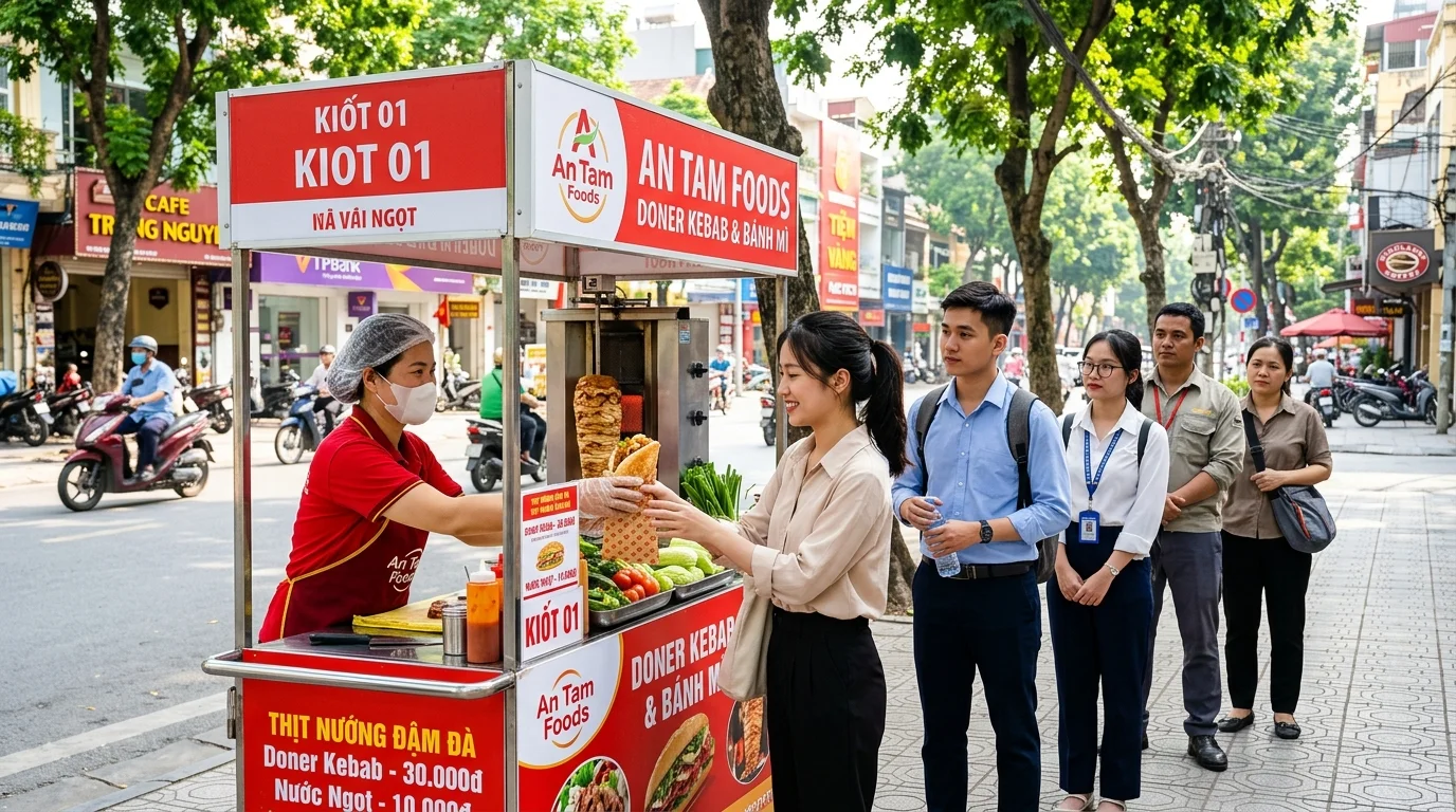 Khách Xếp Hàng Mua Giờ Cao Điểm